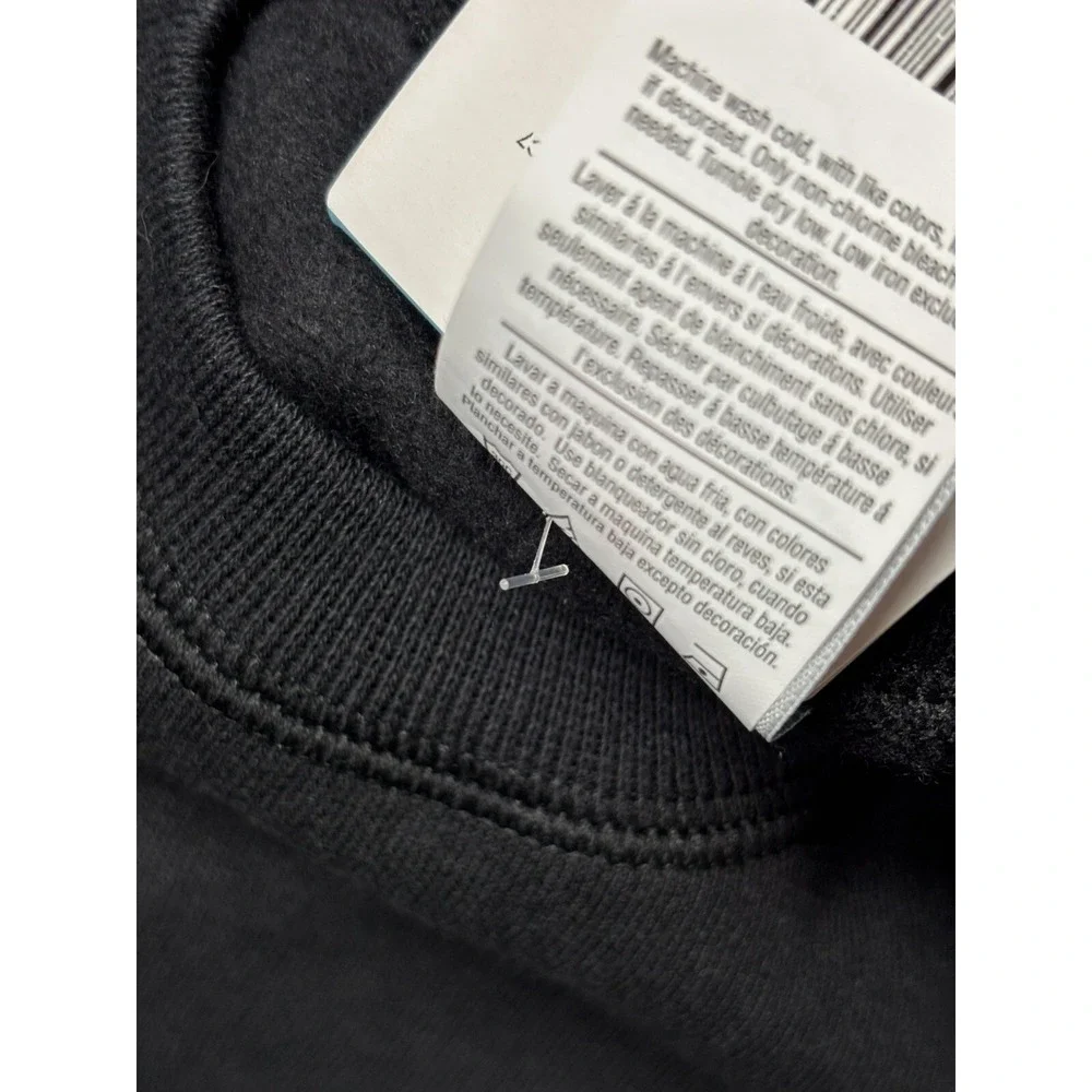 Hanes Premium Sweatshirt Youth XS 4/5 Black Crewneck Long Sleeve Vintage 3688
